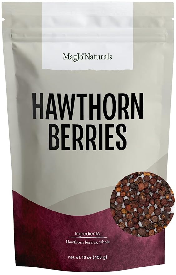 MagJo Naturals Hawthorn Berries, Whole Dried, 16 oz (1 lb) - Bloomnest
