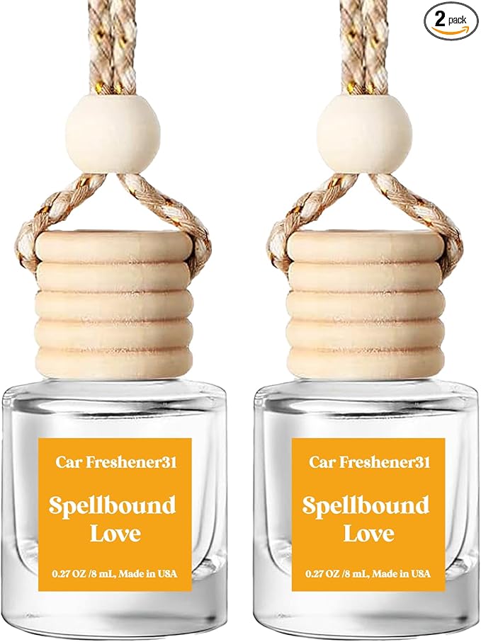 C Classy Car Air Freshener Hanging 2 Pack, Spellbound Essential Oil Diffuser for Cars, Long-Lasting Fragrance, Cute Car Accessories, C ar Air Fresheners for Women & Men Gift, Made in USA - Bloomnest
