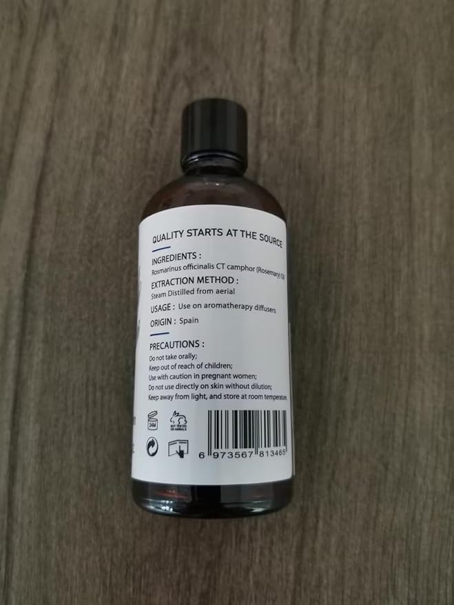 HIQILI Rosemary Essential Oil, 100% Pure & Natural, for Shampoo, Conditioner, Skin & Diffuser - 3.38 Fl Oz - Bloomnest