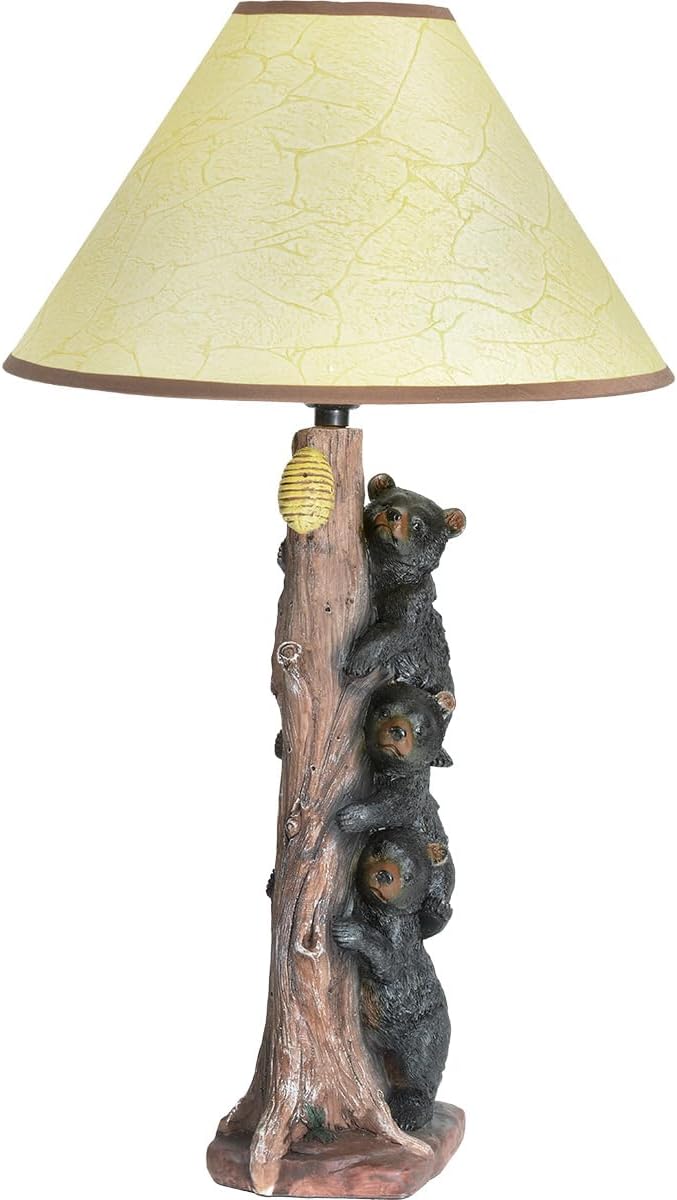 BLACK FOREST DECOR Three Black Bears Table Lamp - Bloomnest