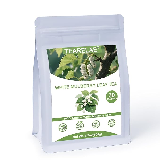 TEARELAE - White Mulberry Leaf Tea Bags, 30 Count - Premium Mulberry Tea - Caffeine-free - Non-GMO - Lightly Sweet & Refreshing - Support for Healthy Digestion - Bloomnest