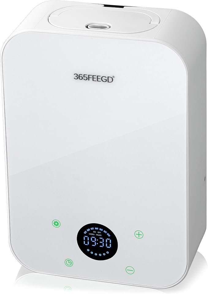 Waterless Essential Oil Diffuser - 150mL Smart Portable Bluetooth Diffuser | Dual-Power (Battery/AC) | Covers up to 1500 Sq Ft Home Aromatherapy - White(AC+Battery) - Bloomnest