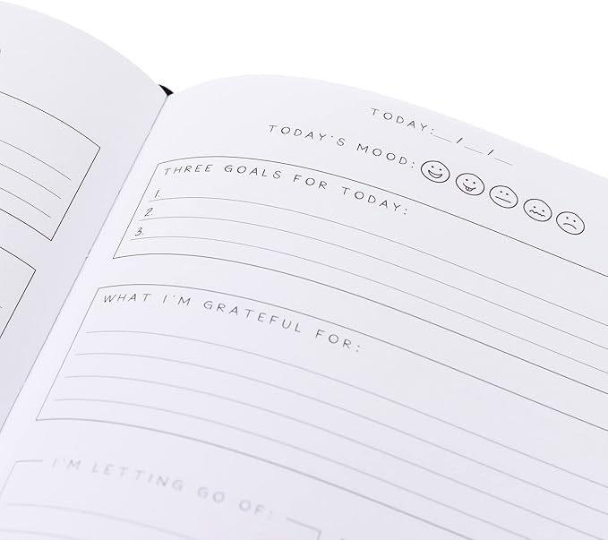 Graphique Self Care Journal | Manifest Design | Affirmations, Goals, Reflections | Guided Notebook with Prompts | Daily Mindfulness Planner | Gift for Women | 256 Pages | 6” x 8” - Bloomnest