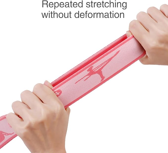 Adjustable Stretch Strap for Kids, 8-Loop Elastic Resistance Band for Children Gymnastics, Ballet Dance, Yoga, Stuff，Pilates & Flexibility Training, Home Exercise Equipment for Girls - Bloomnest