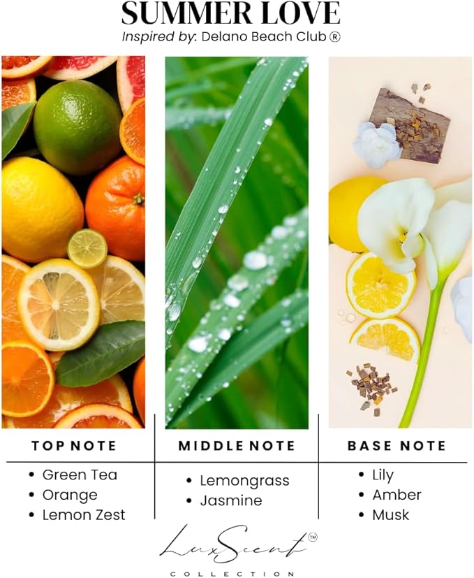 Aroma Scent Diffuser Starter Kit for Up to 1000SQ. FT. Coverage - 120ML Waterless Essential Oil Scent Included - Luxury Aroma Diffuser Ideal for Home, Office & Hotel (Black, Summer Love) - Bloomnest