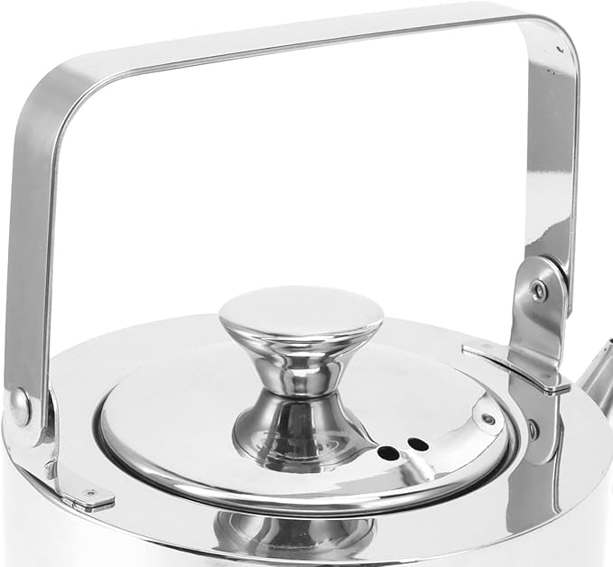 Stainless Steel Teapot, Mirror Finish Easy To Tea Kettle Rustproof Fast Heating with Strainer for Home for All Stovetop (Small, 1L)