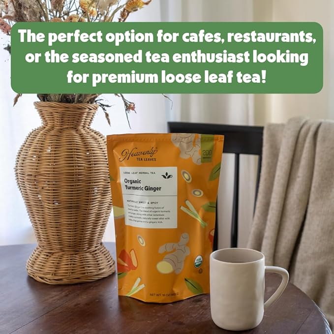 Heavenly Tea Leaves Organic Golden Black Loose Leaf Tea, 1 lb Bulk Resealable Pouch (Approx. 200 Cups) – Single-Origin Yunnan Black Tea with Golden Buds, Naturally Caffeinated for Smooth Energy - Bloomnest