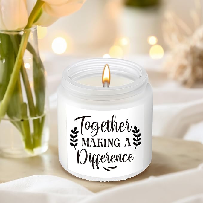 MTLEE 20 Pcs Thank You Gifts Candles 3.5 oz Employee Appreciation Inspirational Scented Soy Wax Candle Thank You Gift Christmas Gifts for Coworker Women Volunteer Teacher(Employee,White) - Bloomnest