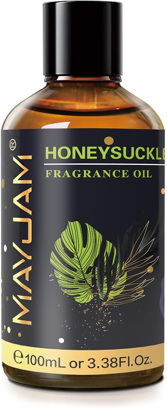 MAYJAM 100ML/3.38FL.OZ Honeysuckle Fragrance Oils with Glass Dropper, Essential Oils for Diffusers for Home, Long Lasting Scented Oils for Diffusers Soap Candle Making - Bloomnest