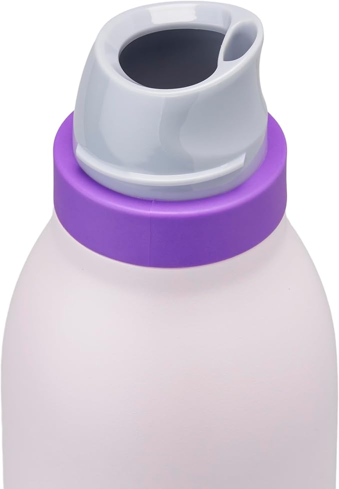 Owala FreeSip Twist Insulated Stainless Steel Water Bottle with Straw for Sports and Travel, BPA-Free, 24-oz, Pink/Purple (Dreamy Field) Owala