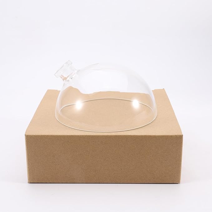 Glass Essential Oil Diffuser with Real Wood Base, 180ml Aromatherapy Diffuser with 2 Mist Modes, 7 Colors LED Light Ultrasonic Cool Mist Humidifier for Home and Office (Glass Cover) Bloomnest