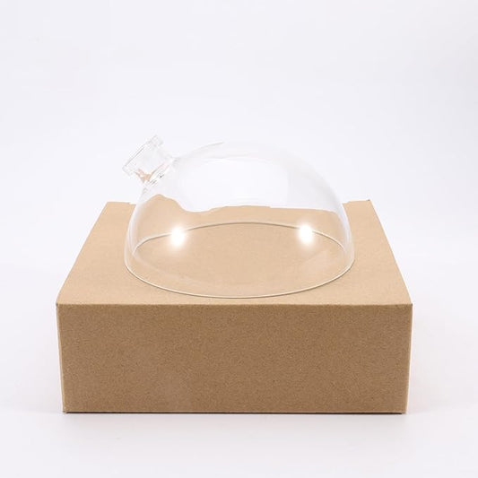 Glass Essential Oil Diffuser with Real Wood Base, 180ml Aromatherapy Diffuser with 2 Mist Modes, 7 Colors LED Light Ultrasonic Cool Mist Humidifier for Home and Office (Glass Cover) Bloomnest