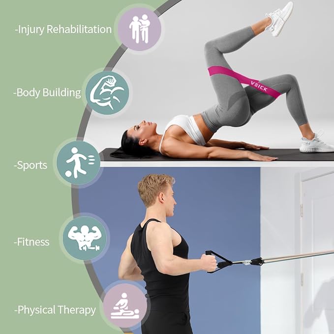 VEICK Resistance Bands, Exercise Bands, Workout Bands, Resistance Bands for Working Out with Handles for Men and Women, Exercising Bands for Fitness Weights Work Out at Home - Bloomnest