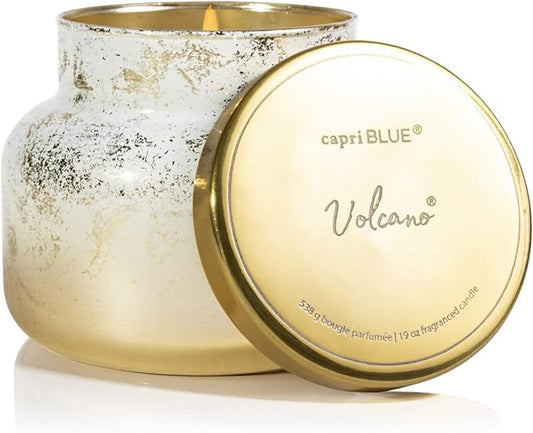 Capri Blue Glimmer Jar Candles - Luxury Holiday Scented Candles for Home - Long Lasting Soy Wax Blend - Scented Holiday & Home Decor - Volcano Signature Jar (19 oz) - Bloomnest
