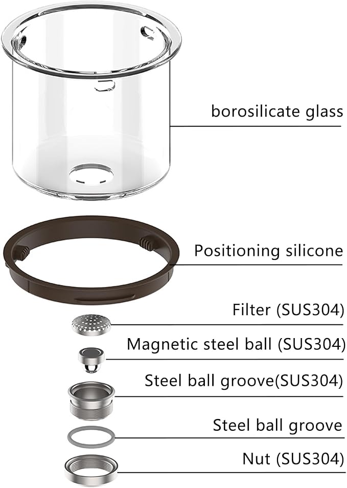 Small 25.4oz Enchanted Glass Teapot, YJX Magnetic Brewing Tea Pot Designed for Convenience, Witchcraft Magic with Strainer for Separation of Loose Tea and Water (750ml) - Bloomnest