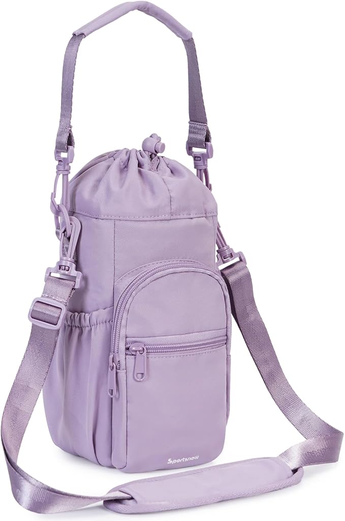 sportsnew Water Bottle Holder with Strap 32oz 40oz Insulated Water Bottle Carrier Sling Bag with Phone Pocket Crossbody sportsnew