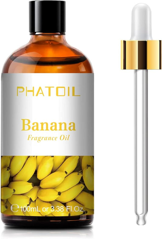 PHATOIL 3.38FL.OZ Banana Fragrance Oils for Aromatherapy, Essential Oils for Diffusers for Home, Perfect for Diffuser, Yoga, Skin Care, DIY Candle and Soap Making - 100ml - Bloomnest
