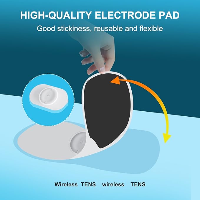 TENS Unit - Wireless Muscle Stimulator for Pain Relief, Dual Channel 16 Intensity Tens EMS Machine, LED-Display Rechargeable Cordless Portable Massager for Feet, Leg, Shoulder, Lower Back, Neck MASGRE