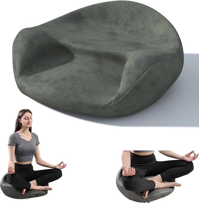Meditation Cushion & Floor Pillow Seat - No More Numb Legs Comfortable Memory Foam Sitting for Adult, idea for Reading, Yoga. - Bloomnest