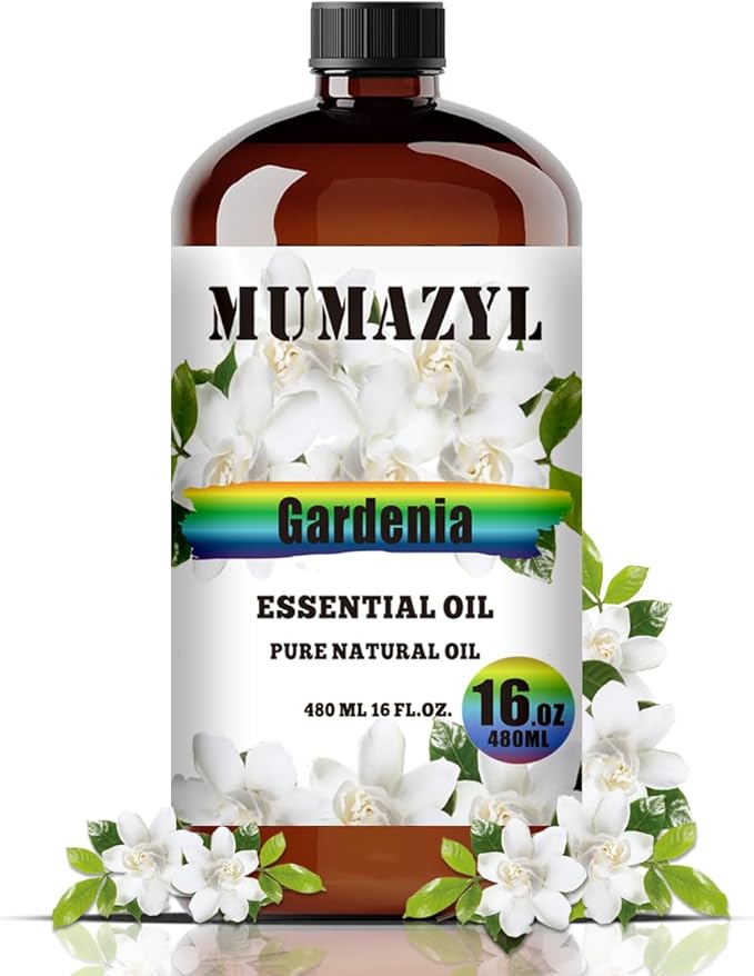 Gardenia Essential Oil, Gardenia Oil 16 Fl Oz 480ML for Diffuser Humidifier Yoga Cleaning DIY Candle Soap Making Essential Oils - Bloomnest