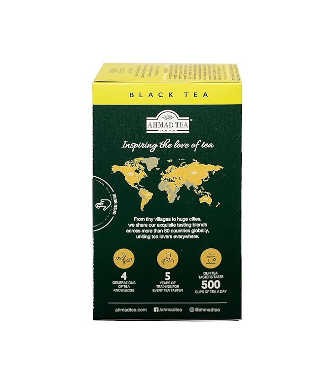 Ahmad Tea Black Tea, Apple Refresh Teabags, 20 ct (Pack of 1) - Caffeinated & Sugar-Free - Bloomnest