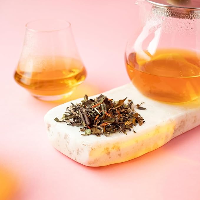 Organic Positively Tea Company, White Champagne Raspberry White Tea, Loose Leaf, 16 Ounce - Bloomnest