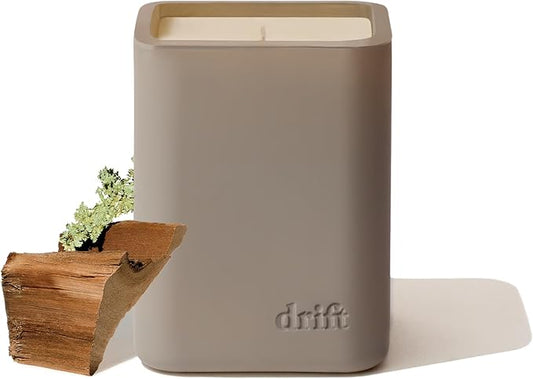 Drift Teak Scented Candle - Home Decor - Fragrance Oil Candle - 60 Day Burn Time - 10.5 oz - Bloomnest