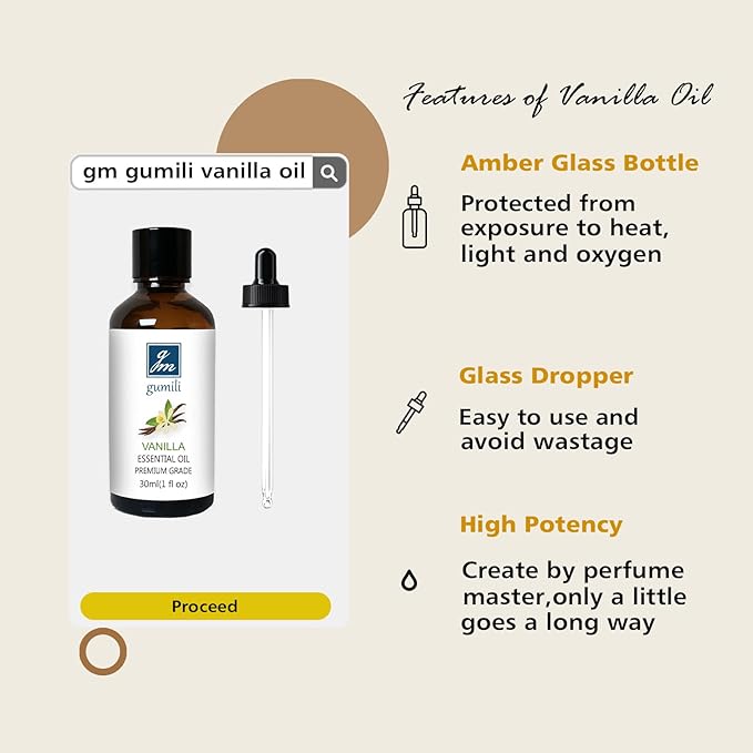 Vanilla Essential Oil – 1 Oz Vanilla Oil for Skin & Diffuser | Home Fragrance Oil for Body, Lotion, Candles, Soap, Dryer Balls, Slime & More - Bloomnest