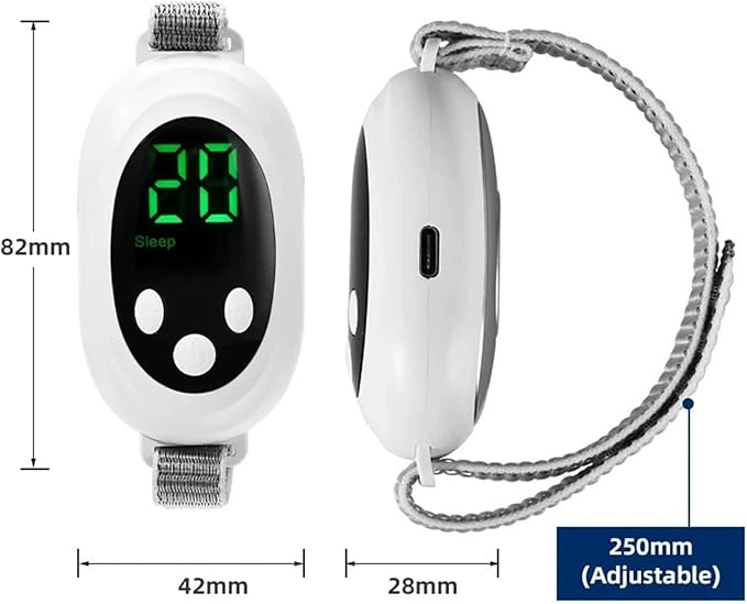 Anxiety Relief Device - Handheld Sleep Aid with Low-Frequency Pulse, Portable Microcurrent Therapy for Insomnia & Stress Relief, USB Rechargeable (White, 1Pcs) Bloomnest