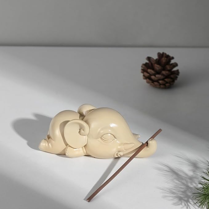 Cacukap Cute Elephant Incense Burner, Incense Holder for Sticks, Elephant Theme Incense Tray, Adorable Home Decoration, Unique Gifts Idea for Elephant Lover - Bloomnest