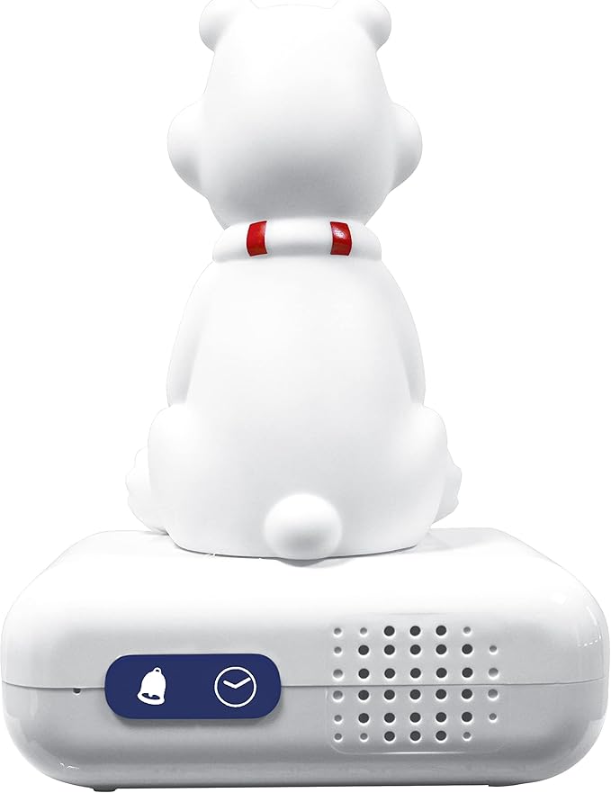 LEXiBOOK Polar Bear Digital Alarm Clock for Kids with Night Light Snooze, Childrens Clock, Luminous, White, RL800PB - Bloomnest