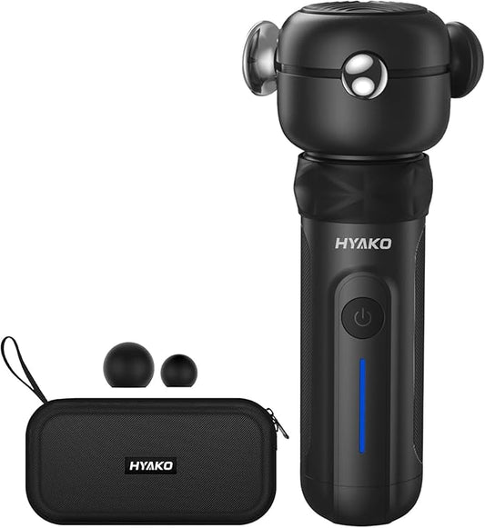 HYAKO SE Muscle Therapy Massage Gun - Deep Tissue Vibration Massager, Non-Invasive Design for Full-Body Care, Pain Relief for Back, Neck, Leg, Shoulder – Gifts for Men and Women (Black) - Bloomnest