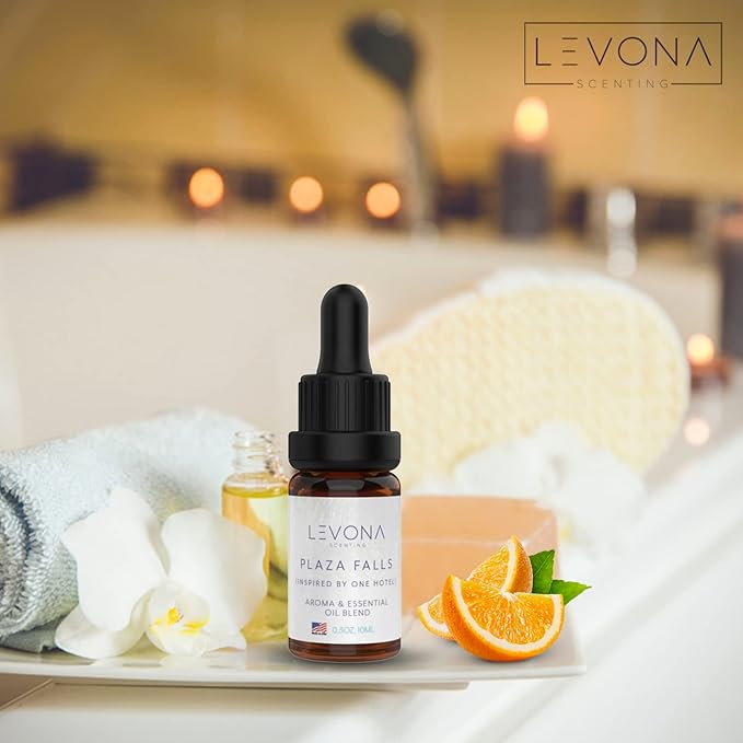 Levona Scent Essential Oils - Scents for Home, Hotel & Office Use - Perfect for Home Diffuser & Humidifiers - Aroma Fragrance Oil, Ideal for Massage, Relaxation, and Spa - Plaza Falls, 10ml - Bloomnest