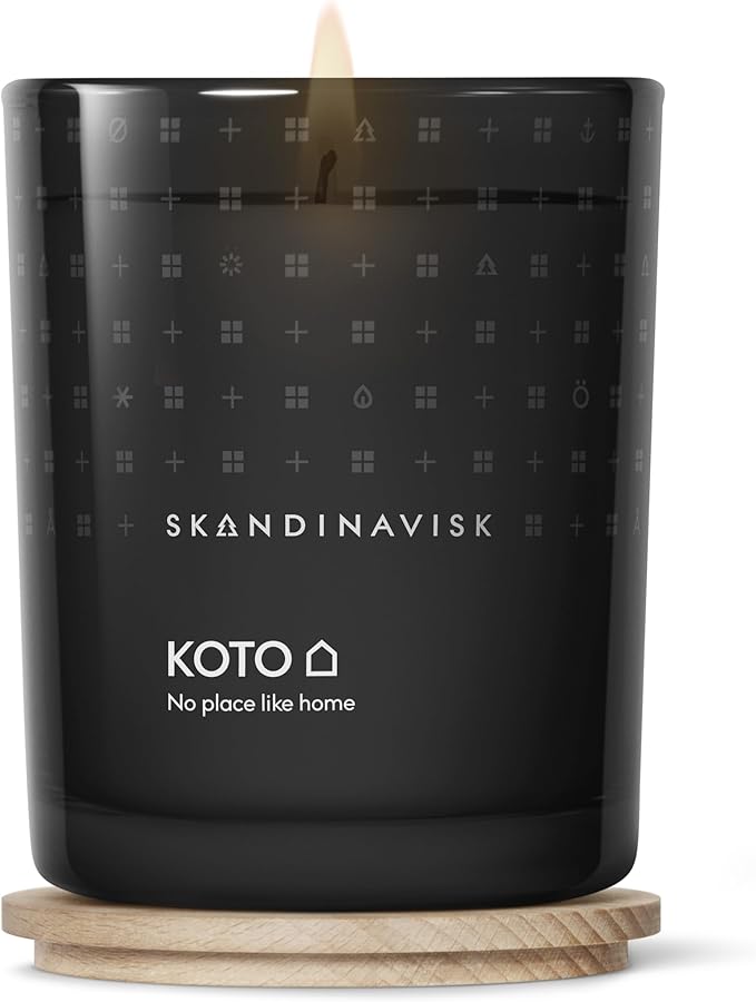 Skandinavisk KOTO 'Home' Scented Candle. Fragrance Notes: Vanilla Beans and Dried Orange Peel, Amber and Leather. 7.0 oz. - Bloomnest