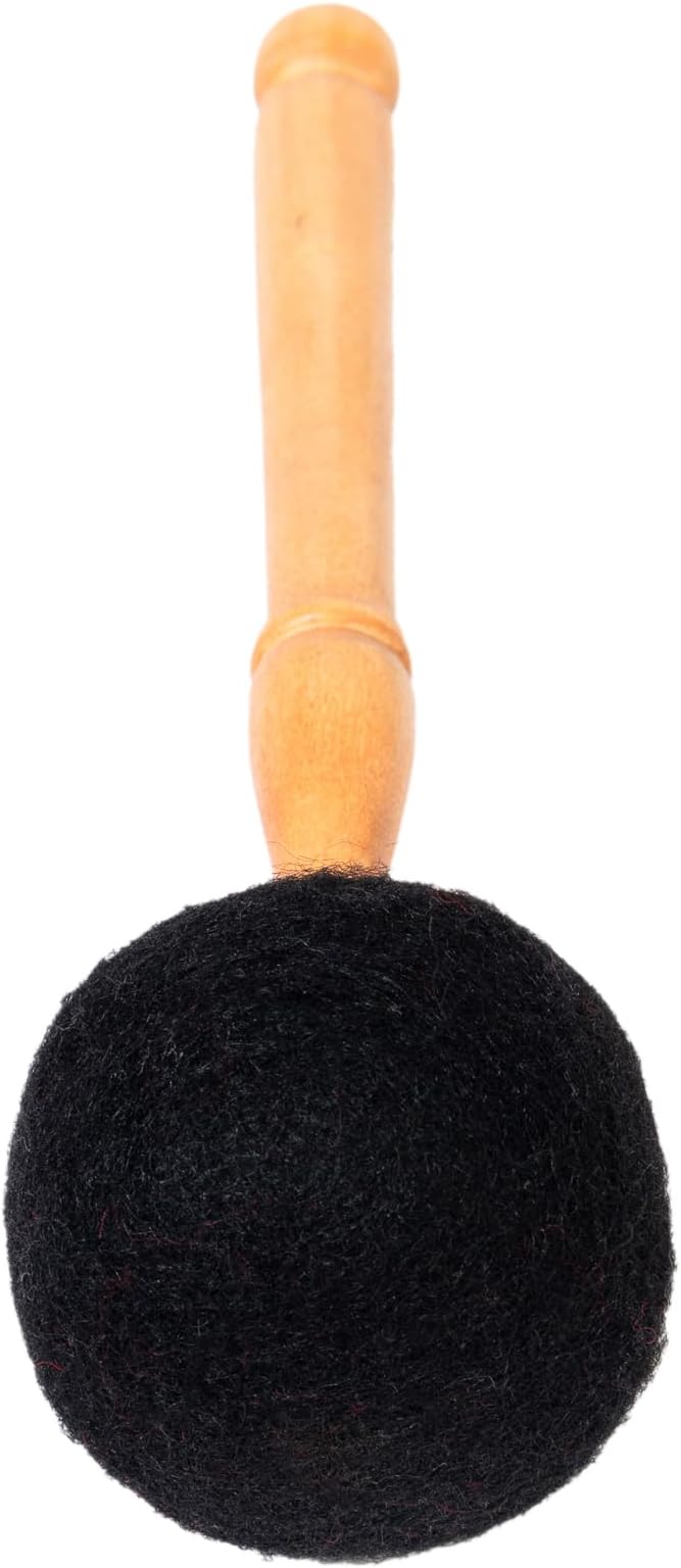 Drum Mallet Wool Felted Drum Stick - 9 Inches Wool Mallet for Gongs & Large Singing Bowls by Himalayan Bazaar - Bloomnest