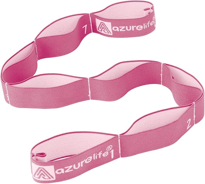 Premium Durable Stretch Straps with Loops, Stretching Strap for Physical Therapy, Multi-Loop Yoga Strap Fitness Exercise Strap for Yoga, Pilates, Dance, Flexibility&Exercise - Bloomnest