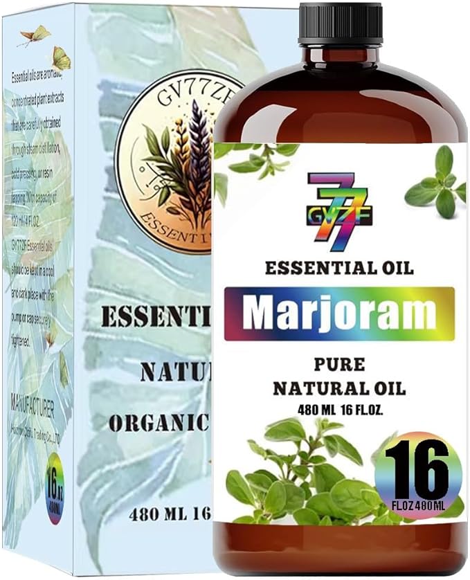 Marjoram Essential Oil (16 oz / 480 ml) – Marjoram Oils for diffusers, humidifiers, Home Baths, Cleaning Products, Yoga, DIY Soaps and DIY Scented Candles - Bloomnest