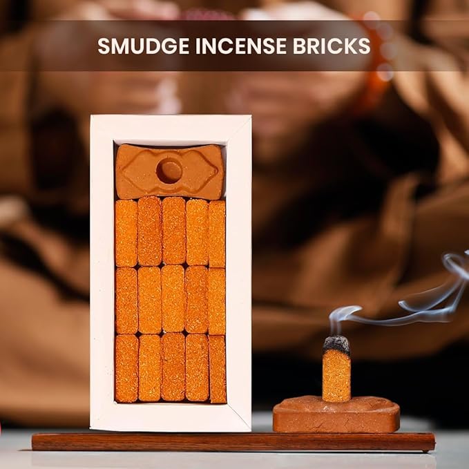 Smudge Incense Bricks 45 Pack Combo - Palo Santo, White Sage, Sandal Oudh for Cleansing Negative Energy & Protection - Yoga Meditation Aromatherapy - Perfect Sage Sticks Alternative AROVATIKA