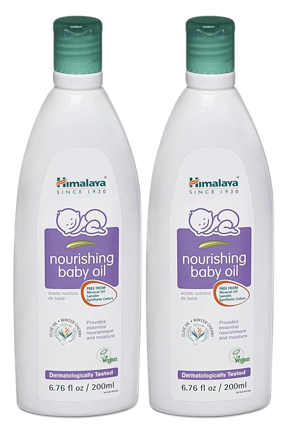 Himalaya Nourishing Baby Oil, Light & Non-Greasy for a Soothing Massage or Baby Bath, 6.76 oz, 2 Pack - Bloomnest
