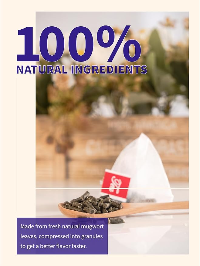 TeeLux Mugwort Tea Bags - Natural Dried Mugwort Herb Tea, Caffeine Free, 40 Tea Bags - Bloomnest