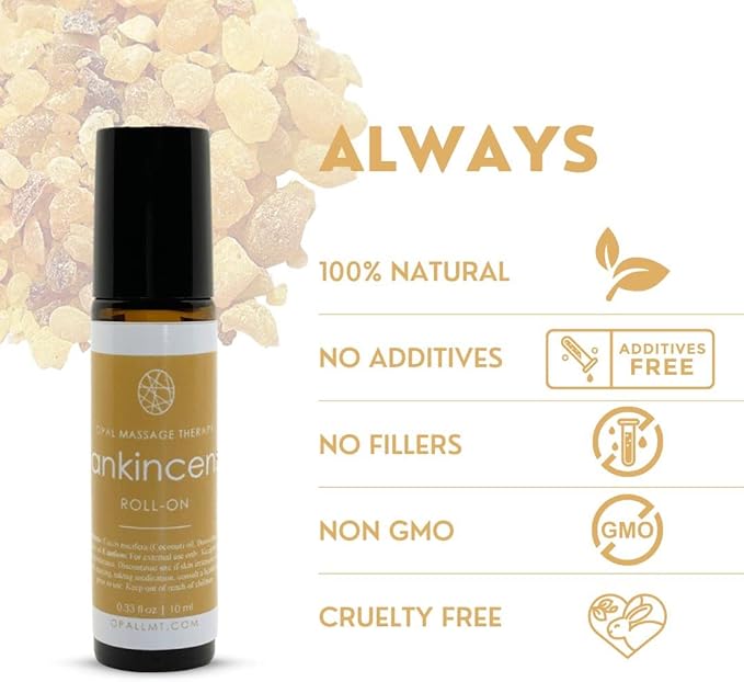 Premium Essential Oil Roll On Opal Massage Therapy 100% Natural & Pure 10 ML Roll On, Keep it Simple, Keep it Natural and Enjoy The Benefits (Frankincense) - Bloomnest