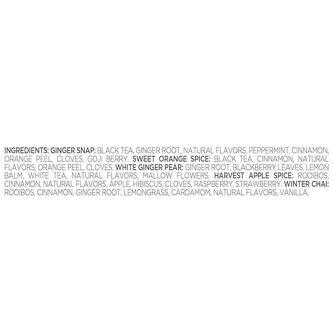 Tea Forte Warming Joy Hoilday Premium Single Steeps Loose Leaf Tea Gift Set Sampler, 15 Count 3 of Each Assorted Blends, Pre-Portioned Single Serve Pouches, Steeps 12 oz - Bloomnest