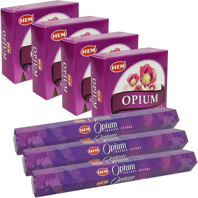 Opium Incense Sticks and Cone Incense Holder Variety Pack Bundle insence insense insienso TRUMIRI