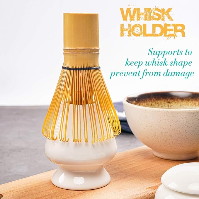 Bamboo Matcha Whisk and Bowl Set - Authentic Matcha Kit for Traditional Tea, 9 Pcs - Bloomnest