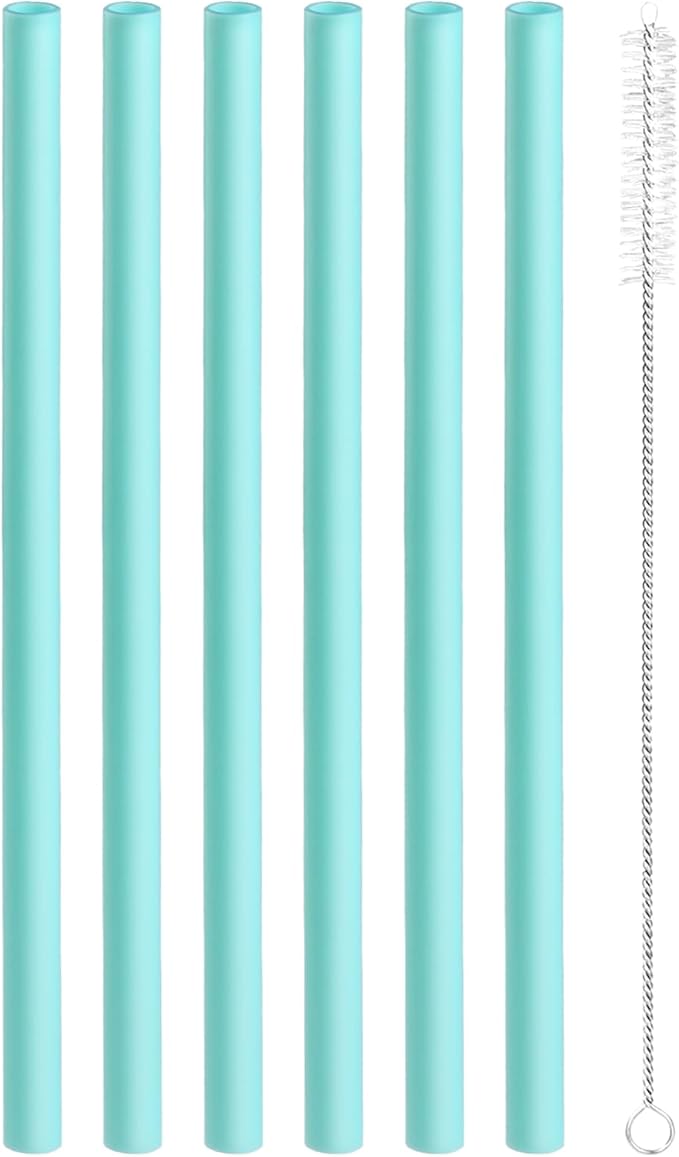 Replacement Straws Compatible with Owala Water Bottle Freepsip 24 Oz - Replacement Parts For Owala Cup 32 Oz -Accessories Set Include 6 BPA-FREE Straws and 1 Cleaning Brush Bubrike