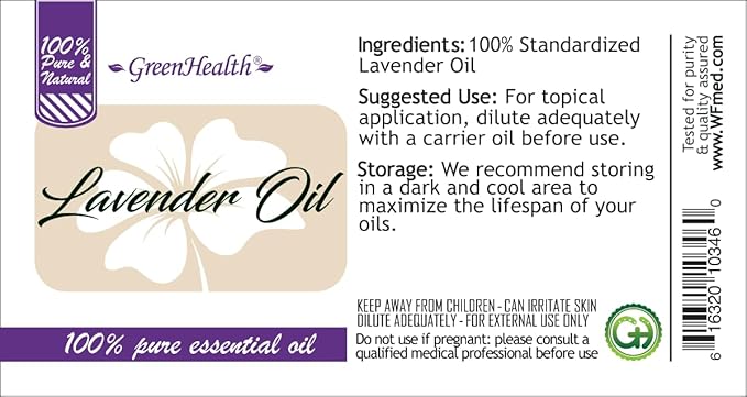 GreenHealth Lavender Essential Oil – 16 fl oz (473 ml) – 100% Pure & Uncut – Aluminum Bottle – Bulk Lavender Oil for Diffuser, Aromatherapy, Candles, Soap & DIY - Bloomnest