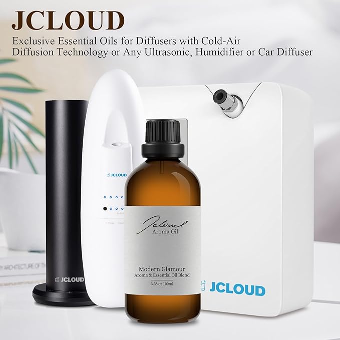 JCLOUD Modern Glamour Essential Oil - Inspired by W Hotel Scent - Pure Aromatherapy Diffuser Oil with Rose and Cedarwood, Home Luxury & Hotel Scents - 100mL JCLOUD