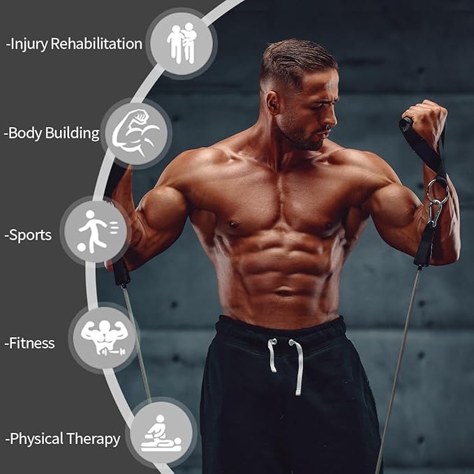 VEICK Resistance Bands, Exercise Bands, Workout Bands, Resistance Bands for Working Out with Handles for Men and Women, Exercising Bands for Fitness Weights Work Out at Home - Bloomnest