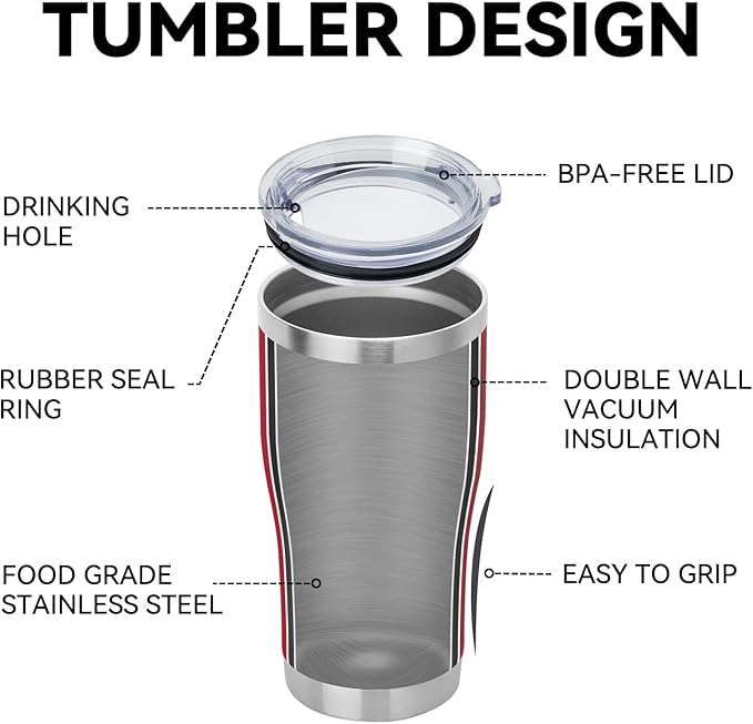 DOMICARE 20oz Tumbler with Lid Stainless Steel Tumblers Bulk, Double Wall Vacuum Insulated Coffee Travel Mug Powder Coated Tumbler, 12 Count (Pack of 1) Red - Bloomnest