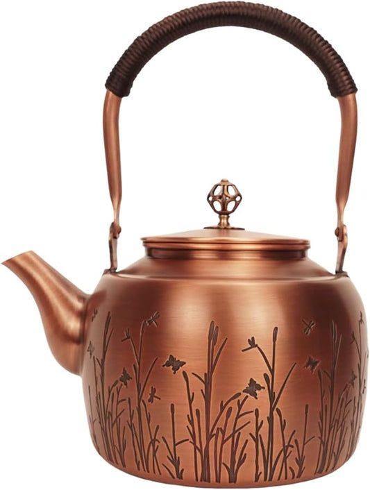 Kkekos Handmade Copper Kettle Copper Teapot for Stovetop 2000ml (Type4)